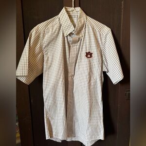 Men’s small Auburn University button front short sleeve shirt